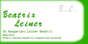 beatrix leiner business card